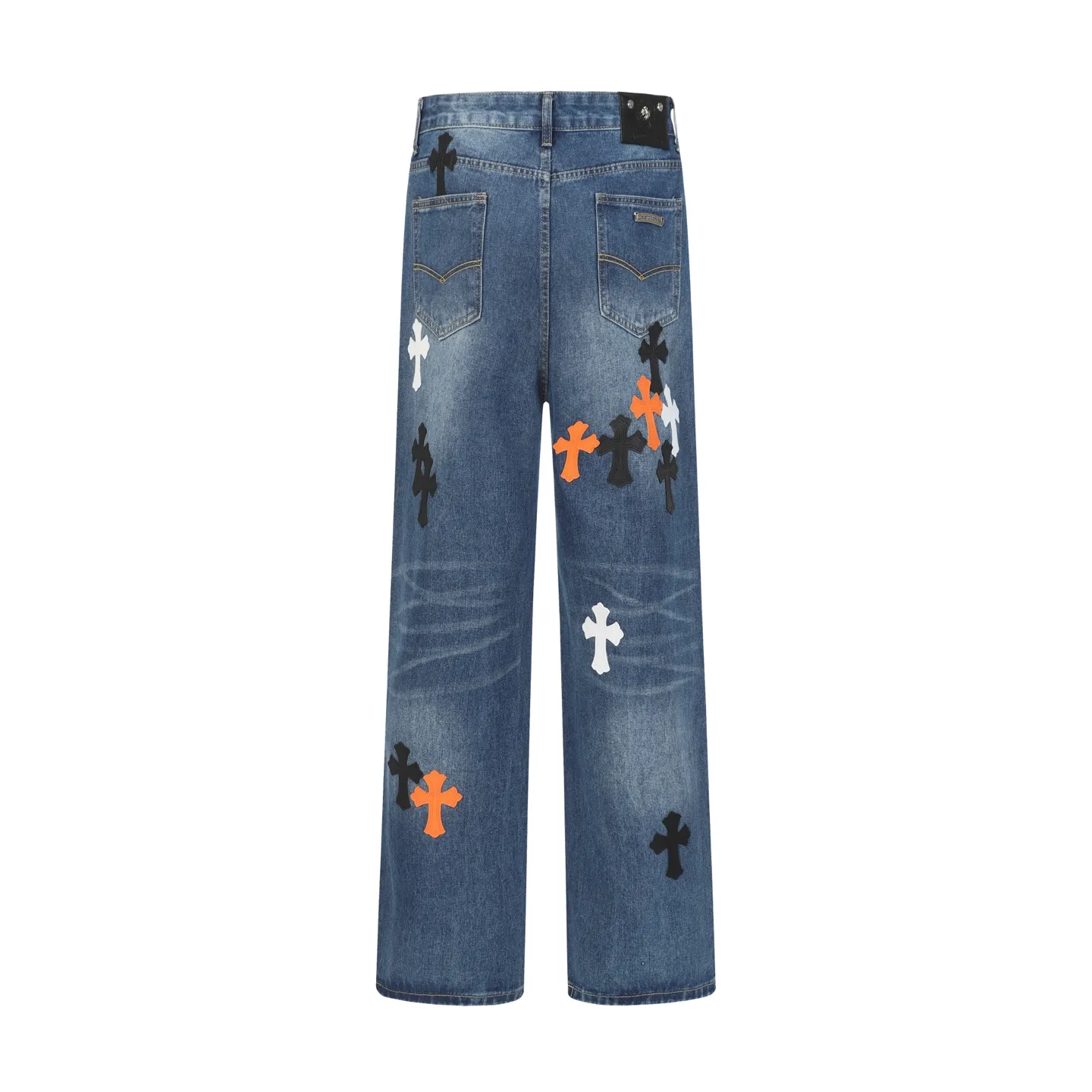 P270 Cross-border model, please do not place an order if you are pursuing quality - Chrome Hearts/Chrome Hearts Cross ✝️Pink embroidered washed jeans, trousers and casual pants - High weight, high density and high quality. The wool is soft, delicate and skin-friendly. It feels soft and silky. It has excellent warmth and skin-friendly properties. - Custom-woven and dyed, no color difference. No matter the fabric or workmanship details, it beats the ordinary version on the market. - Hardware zipper accessories are all customized, full of details - Color: washed blue -Size: 28 30 32 34 36